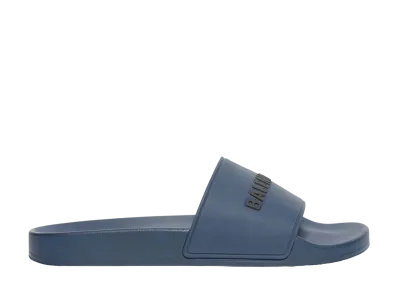 BALENCIAGA Pool Slide Sandal "Navy/Black"