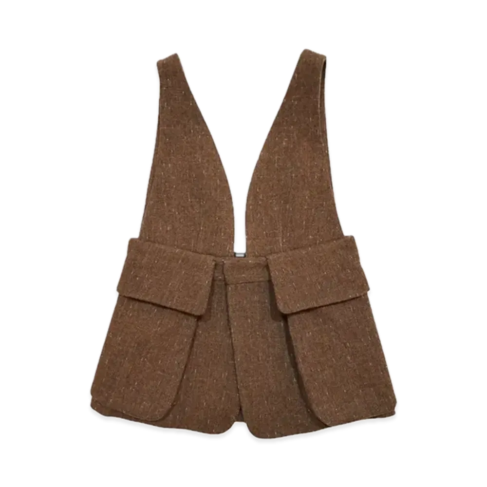 FUMIKA UCHIDA Splashed Pattern Bralette Top "Brown"