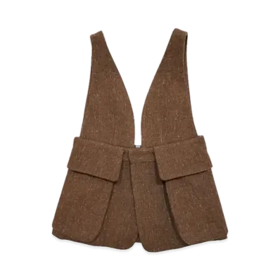 FUMIKA UCHIDA Splashed Pattern Bralette Top "Brown"