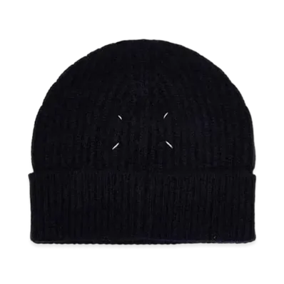 Maison Margiela Four-Stitches Beanie Hat "Dark Blue"