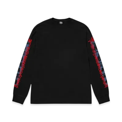 Stussy Youth Brigade Pigment Dyed LS Tee "Black"