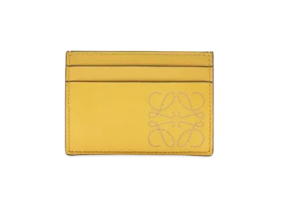 LOEWE Brand Plain Cardholder "Mustard / Light Oat"