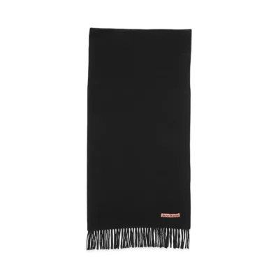 Acne Studios Fringed Wool Scarf - Narrow "Black"