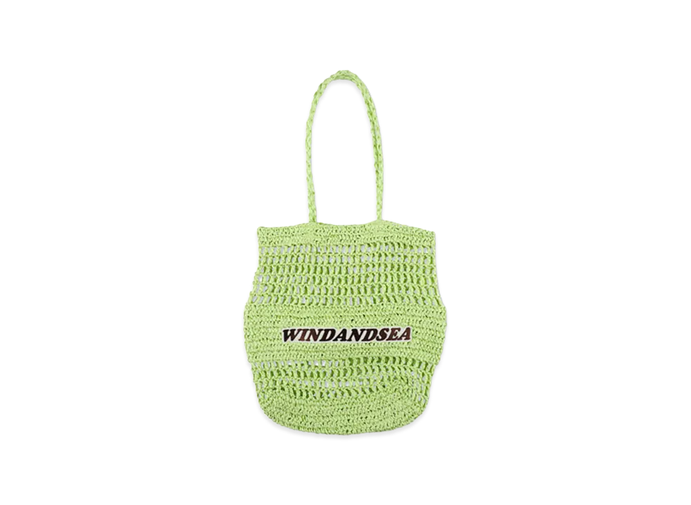 WIND AND SEA Paper Mesh Tote "Light Green"