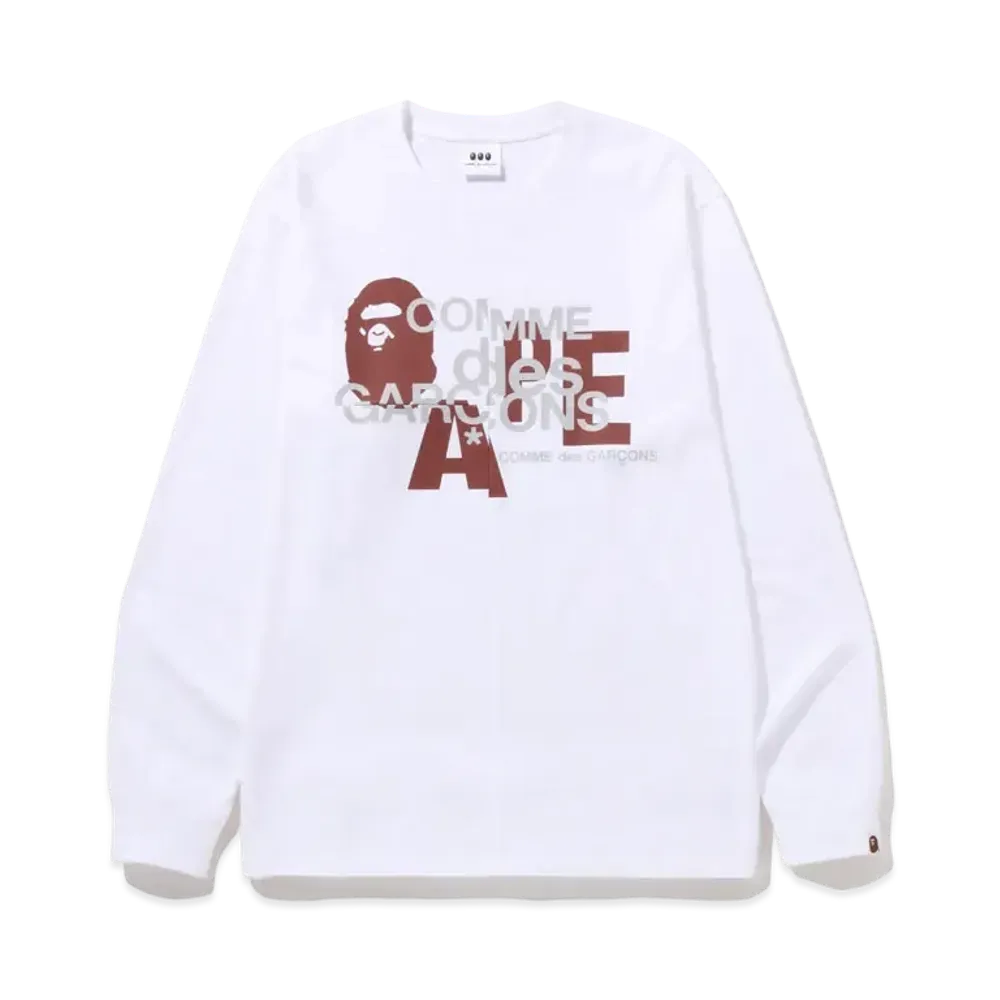 A BATHING APE x CDG OSAKA L/S TEE "White"