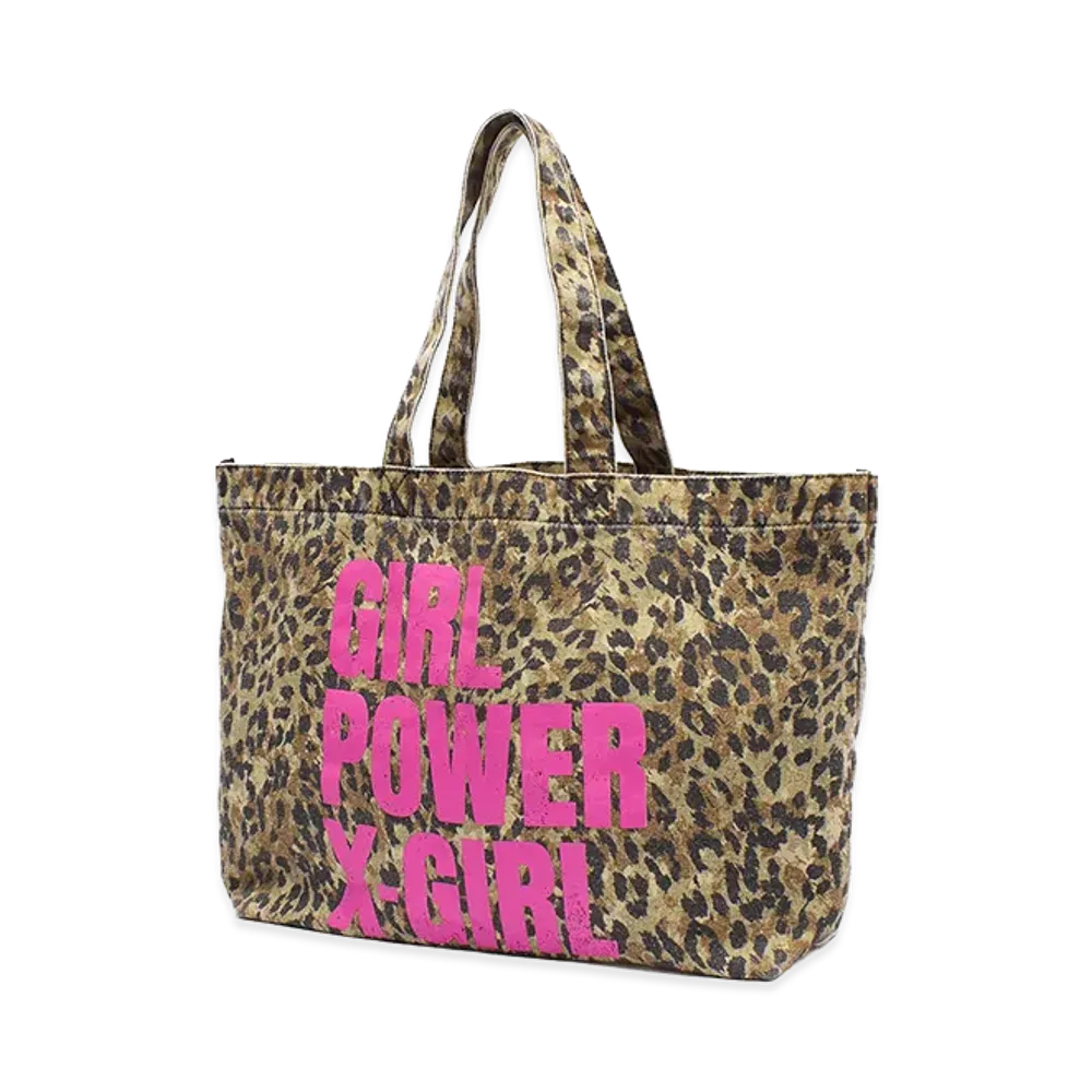X-Girl Women's Girl Power Big Tote Bag "Beige"
