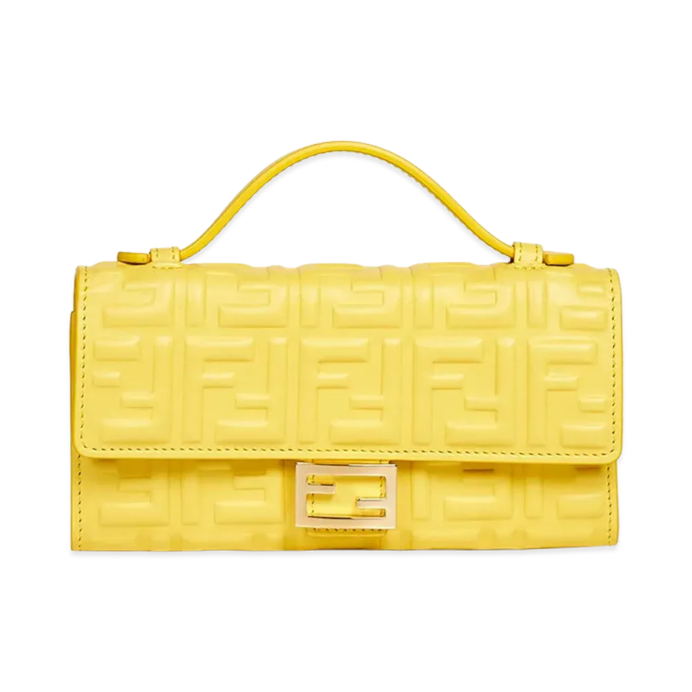 FENDI Women's Continental Baguette Wallet On Chain "Yellow"