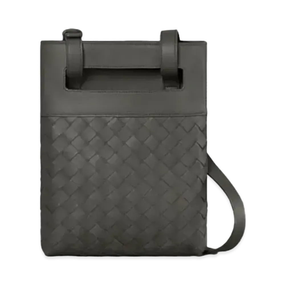 Bottega Veneta Intrecciato Calf Leather Shoulder Bag "Light Graphite"