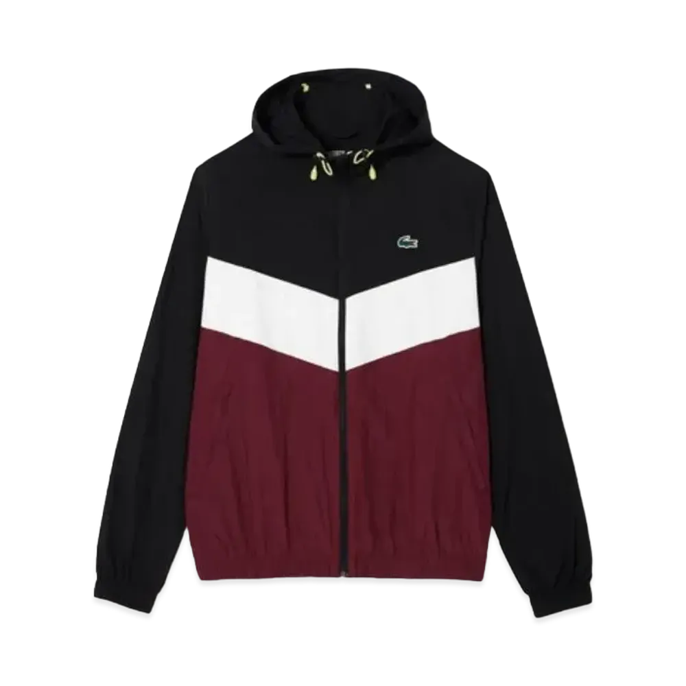 LACOSTE Packable Diamond Ripstop Jacket "Bordeaux"