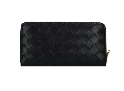 Bottega Veneta Zip Around Wallet "Nero"