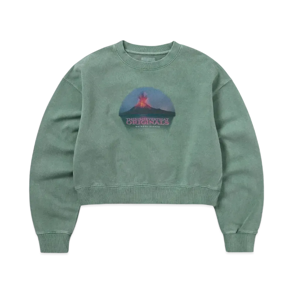 thisisneverthat Volcano W Crewneck "Emerald"