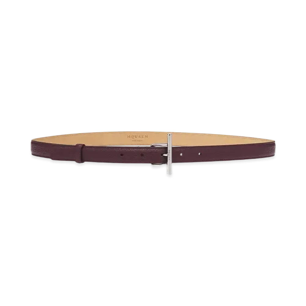 Alexander McQUEEN T-Bar Hip Belt "Oxblood"