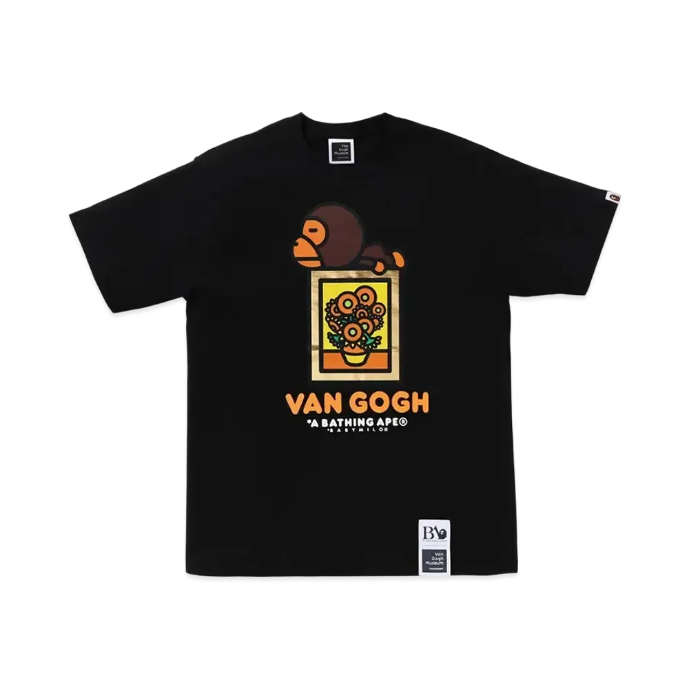 A BATHING APE x Van Gogh Museum Baby Milo Tee Kids "Black"
