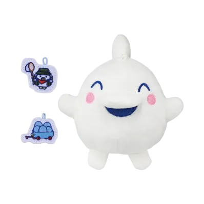 BANDAI "Ichiban Kuji" -Tamagotchi ~Spinning Discovery! Tamagotchi Paradise!~- E Prize Displayful ~Shiroirukacchi Egg Hunt~