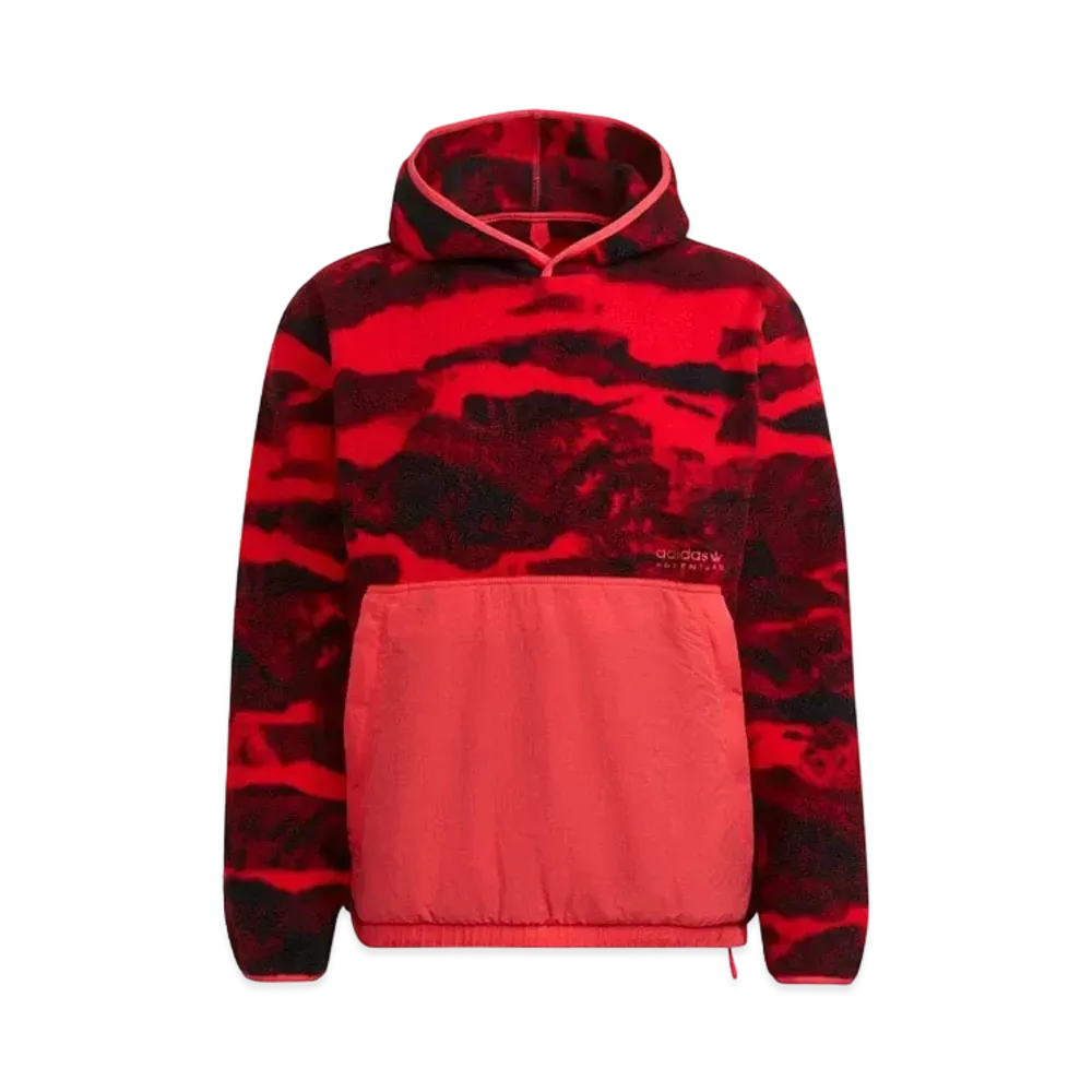 ADIDAS ADVENTURE POLAR FLEECE PRINT HOODIE "Core Pink"