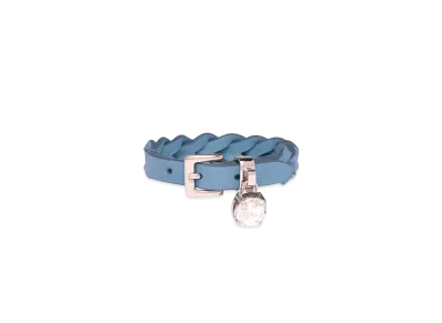 MIU MIU Nappa Leather Bracelet "Light Blue"
