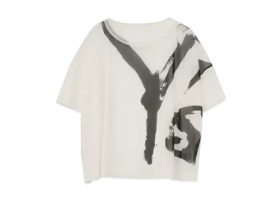 Yohji Yamamoto Y's Pe TULLE CALLIGRAPHY PRINT "Off White"