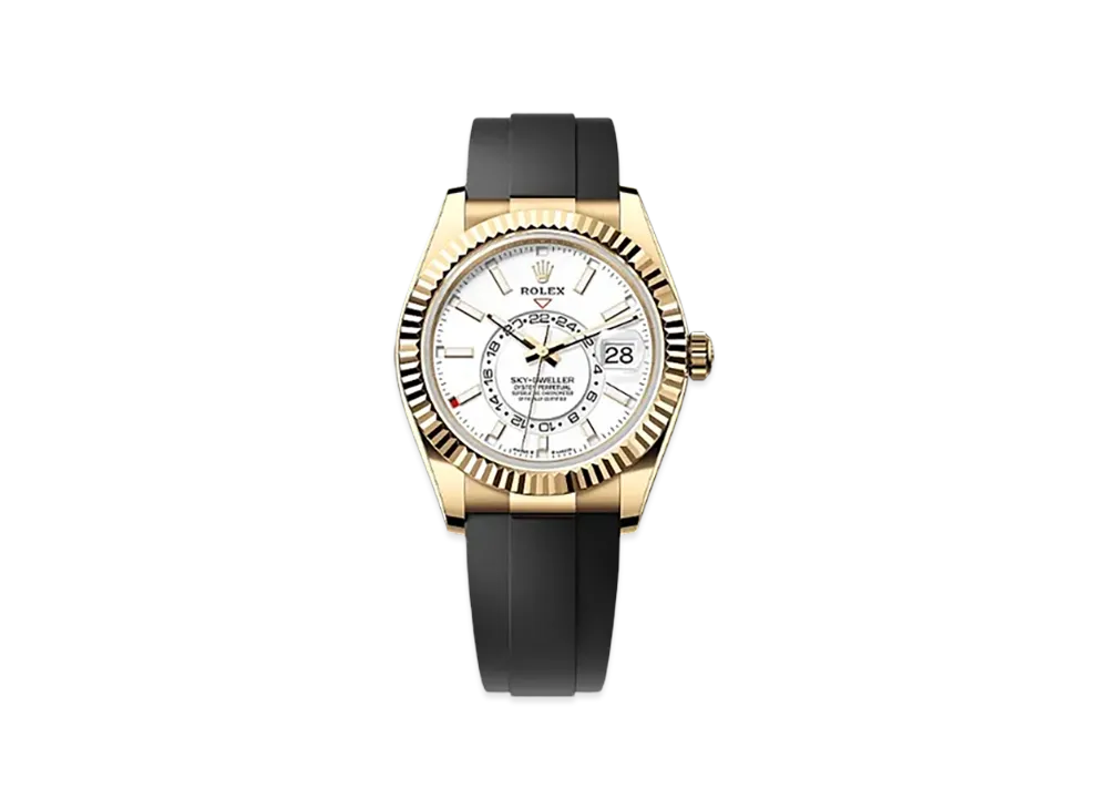 ROLEX Sky-Dweller 42mm Yellow Gold 336238 "Intense White"