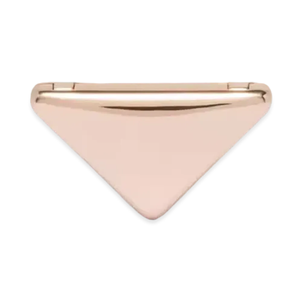 PRADA Eternal Gold Small Triangle Brooch in Pink Gold