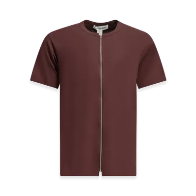 COMME des GARCONS SHIRT Zipper Crew Neck T-Shirt "Bordeaux"