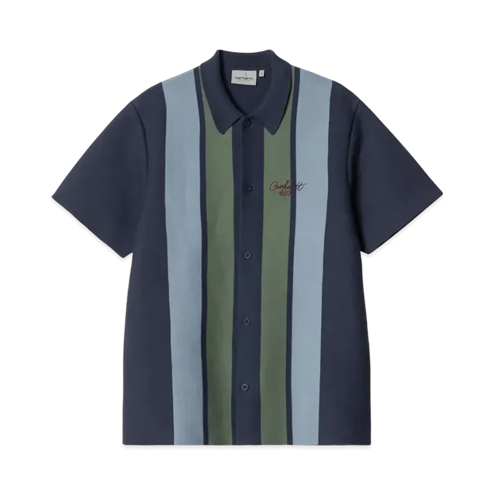 Carhartt WIP S/S Memory Knit Shirt "Percy Stripe Ink"