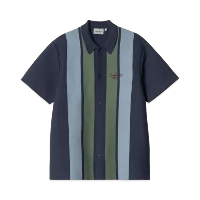 Carhartt WIP S/S Memory Knit Shirt "Percy Stripe Ink"