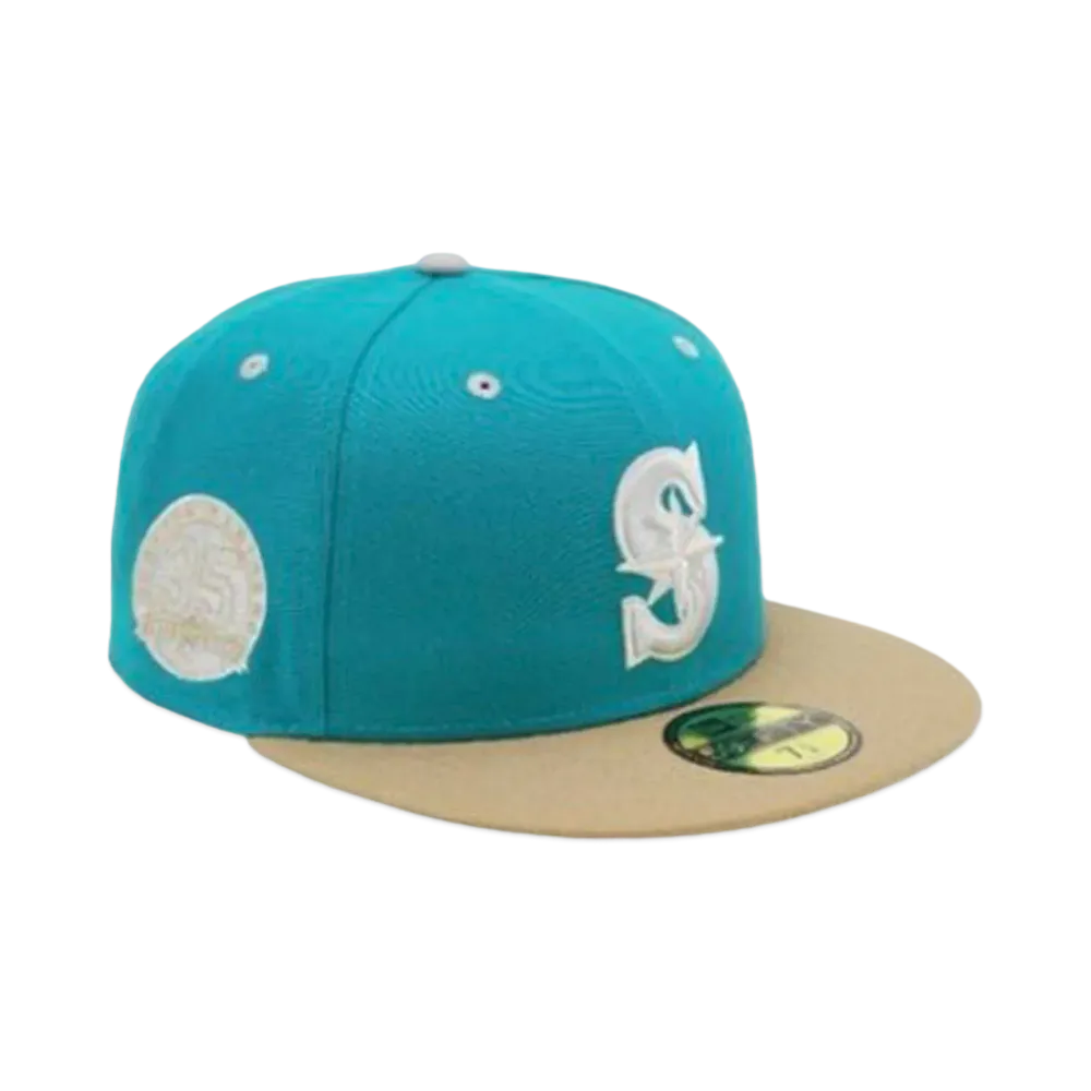 NEW ERA x THE CAP 59Fifty Lake Mirror TOKOROZAWA EXCLUSIVE Seattle Mariners "Blue/Beige"