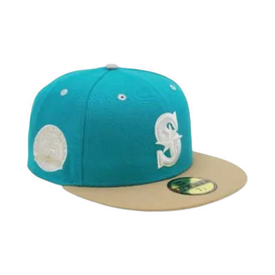 NEW ERA x THE CAP 59Fifty Lake Mirror TOKOROZAWA EXCLUSIVE Seattle Mariners "Blue/Beige"