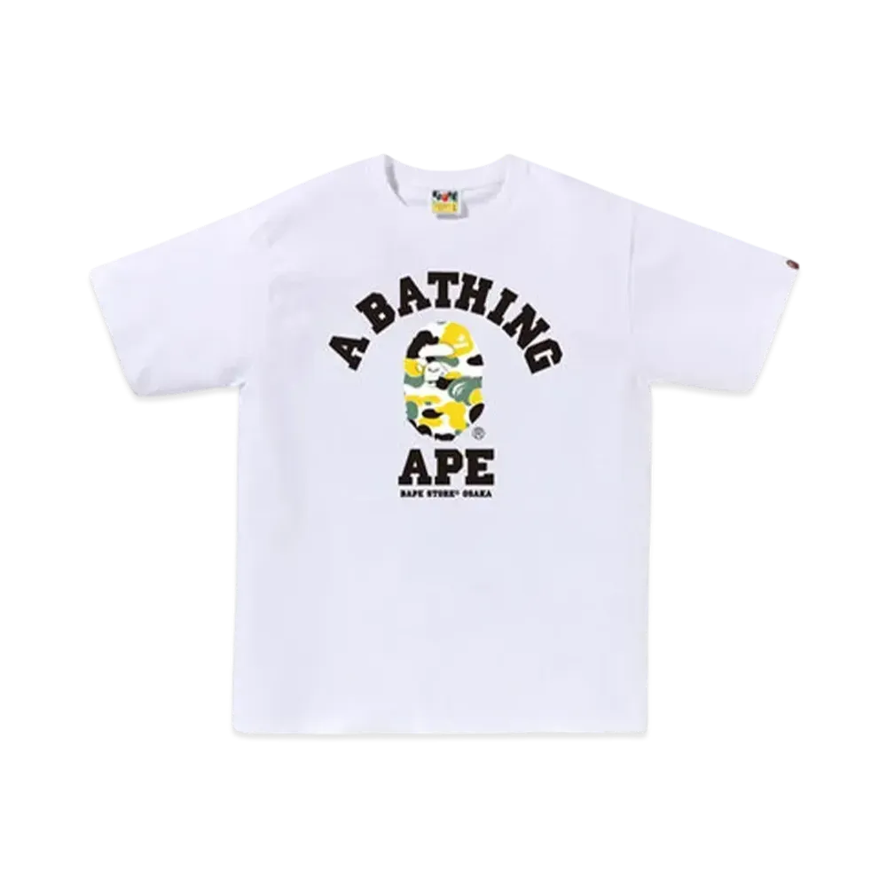 A BATHING APE Bape Store Osaka Camo College Tee "White"