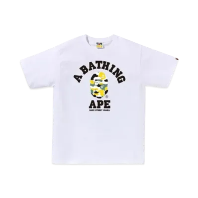 A BATHING APE Bape Store Osaka Camo College Tee "White"