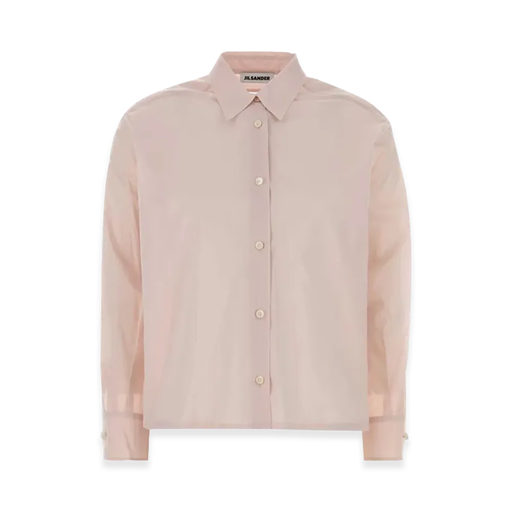 Jil Sander Women's Cotton Shirt "Pastel Pink"