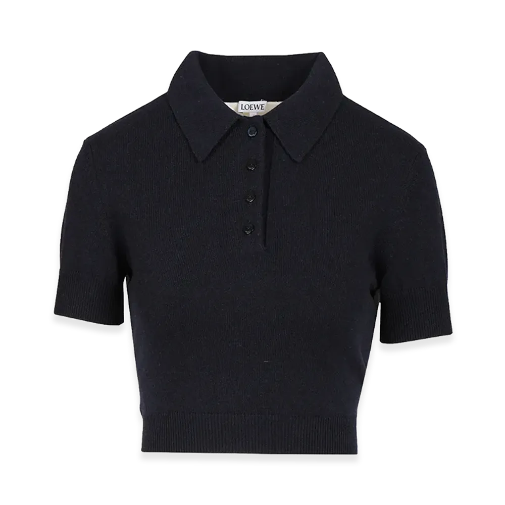 LOEWE Women's Wool And Cashmere Polo Shirt "Blue"