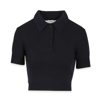 LOEWE Women's Wool And Cashmere Polo Shirt "Blue"