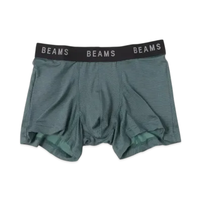 BEAMS Micro Border Boxer Shorts "NavyBlue"