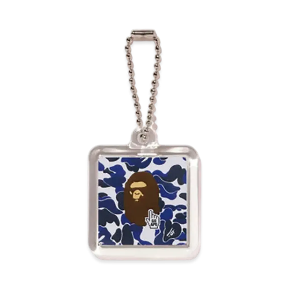 A BATHING APE Bape.Com Camo Go Ape Pointer Keychain Bapec "Blue"