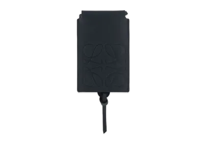 LOEWE Sliding Neck Cardholder In Classic Calfskin "Midnight Blue"