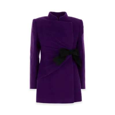 Valentino Women's Wool Blend Blazer "Purple"