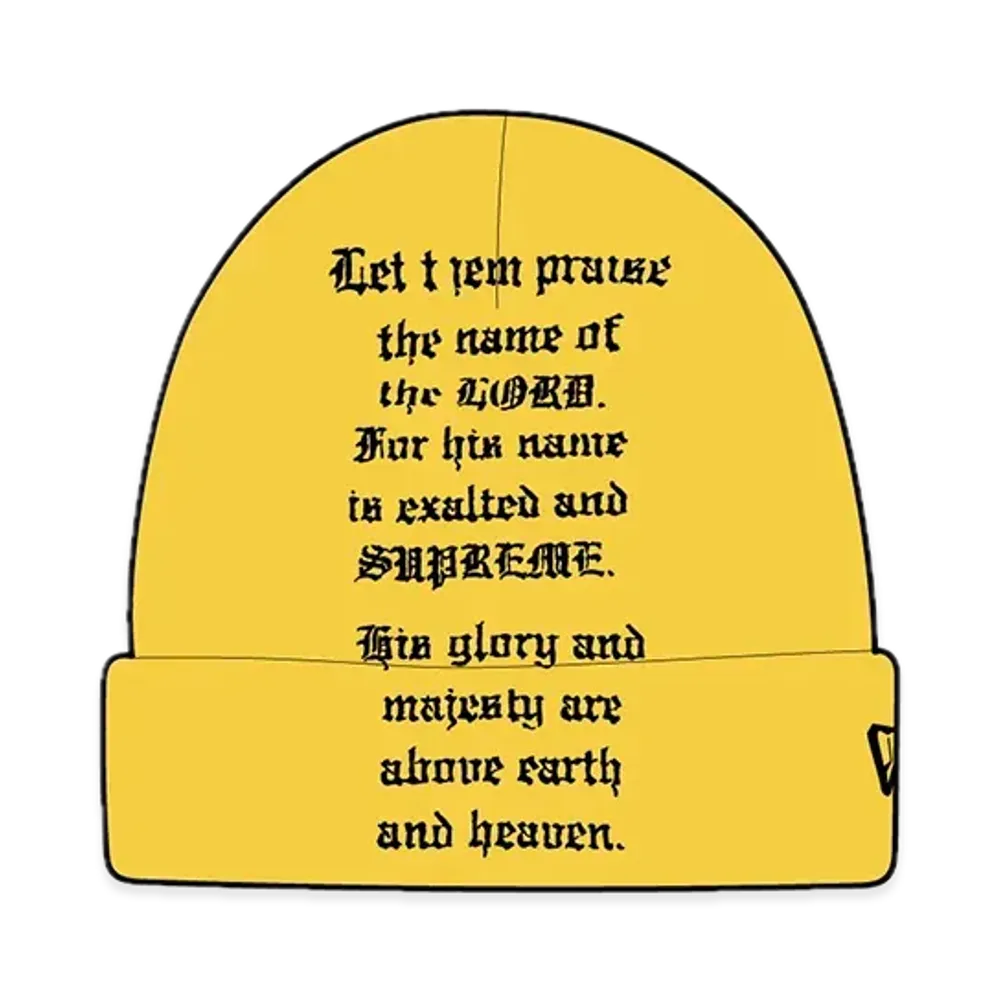 Supreme New Era Psalm Beanie "Yellow"
