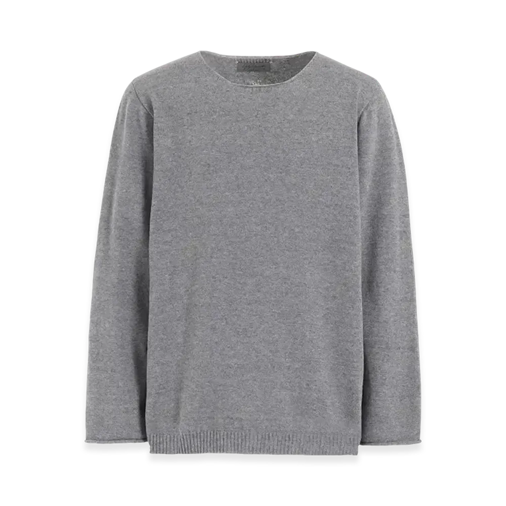 Yohji Yamamoto POUR HOMME Round Neck Knit With Embroidery "Grey"
