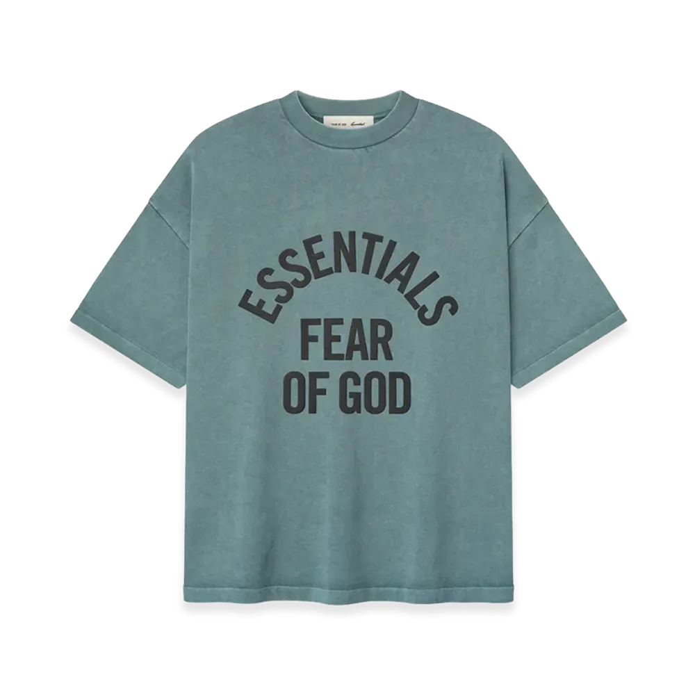FEAR OF GOD ESSENTIALS Campus 90s Short Sleeve Tee "Faded Coastal"