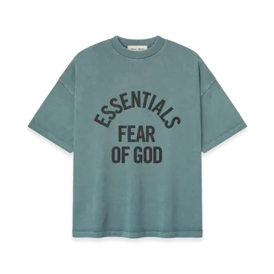 FEAR OF GOD ESSENTIALS Campus 90s Short Sleeve Tee "Faded Coastal"