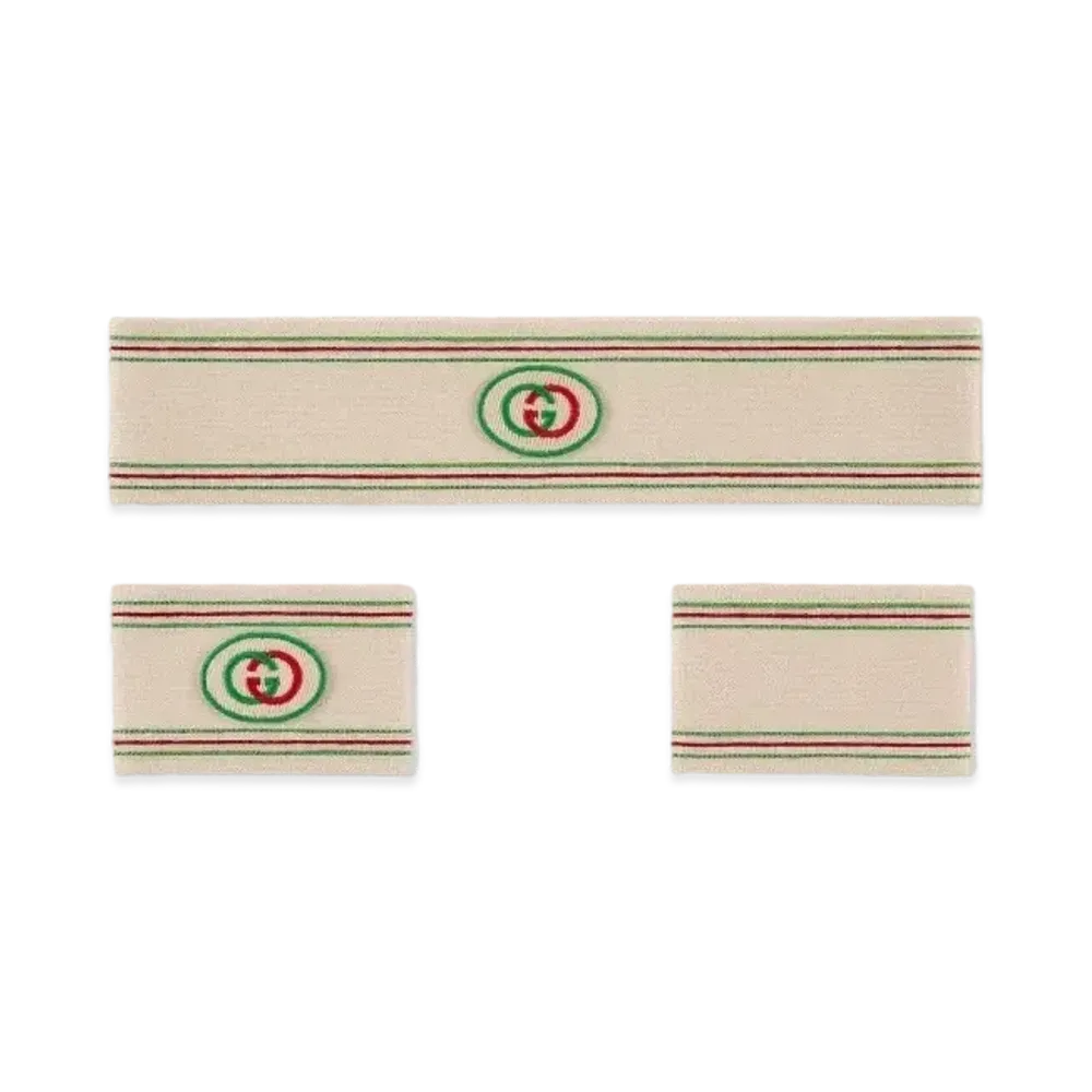 GUCCI Interlocking G Headband and Wristband "Ivory"