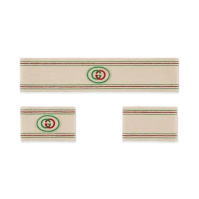 GUCCI Interlocking G Headband and Wristband "Ivory"