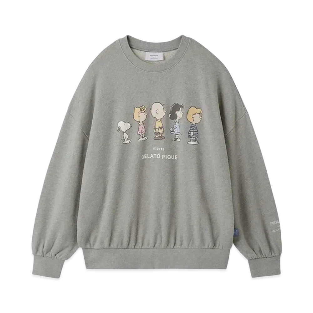 GELATO PIQUE x PEANUTS Fleece Pullover "Gray"