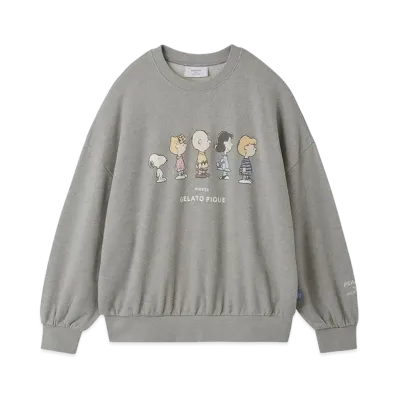 GELATO PIQUE x PEANUTS Fleece Pullover "Gray"
