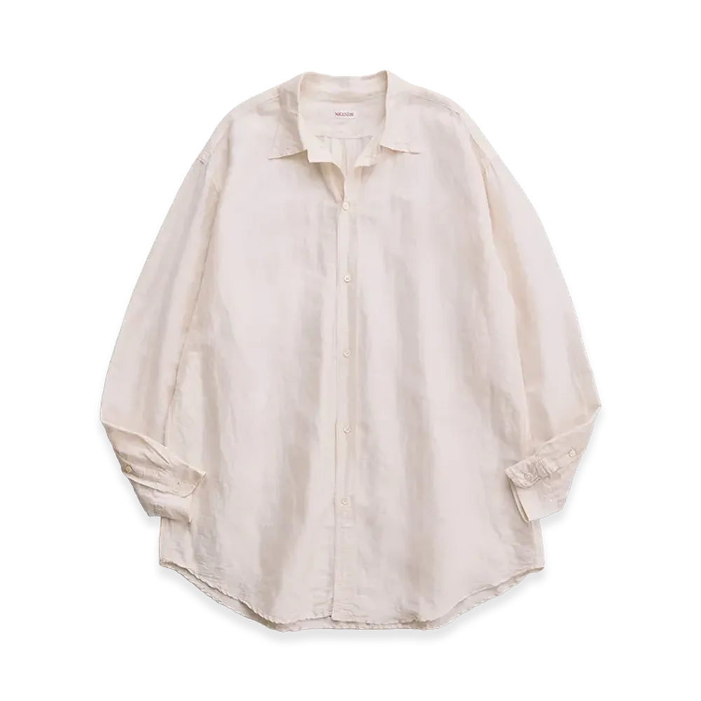 NICENESS D.Tucker Linen Silk Country Shirt "Ecru"