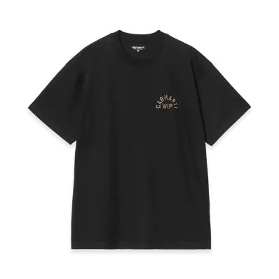 Carhartt WIP S/S Arch Script T-Shirt "Black/WIP H Brown"