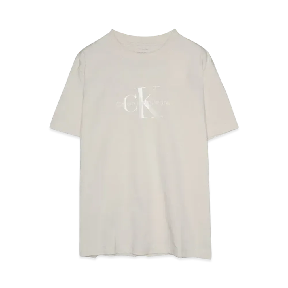 Calvin Klein Jeans SHINY MONOLOGO TEE "Moonbeam"