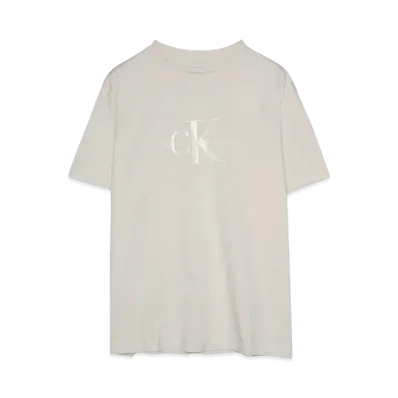 Calvin Klein Jeans SHINY MONOLOGO TEE "Moonbeam"