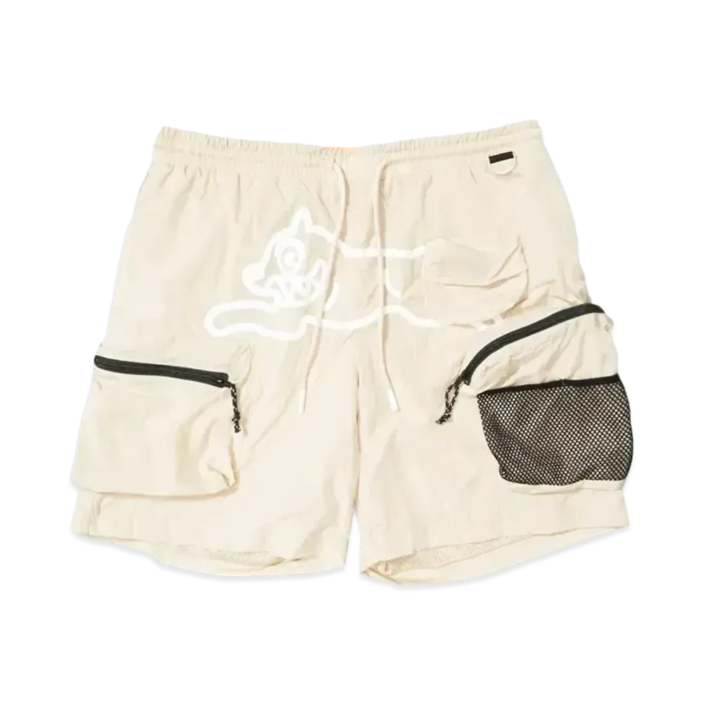 ICECREAM HIKER NYLON MULTI POCKET CARGO SHORTS "FOG"